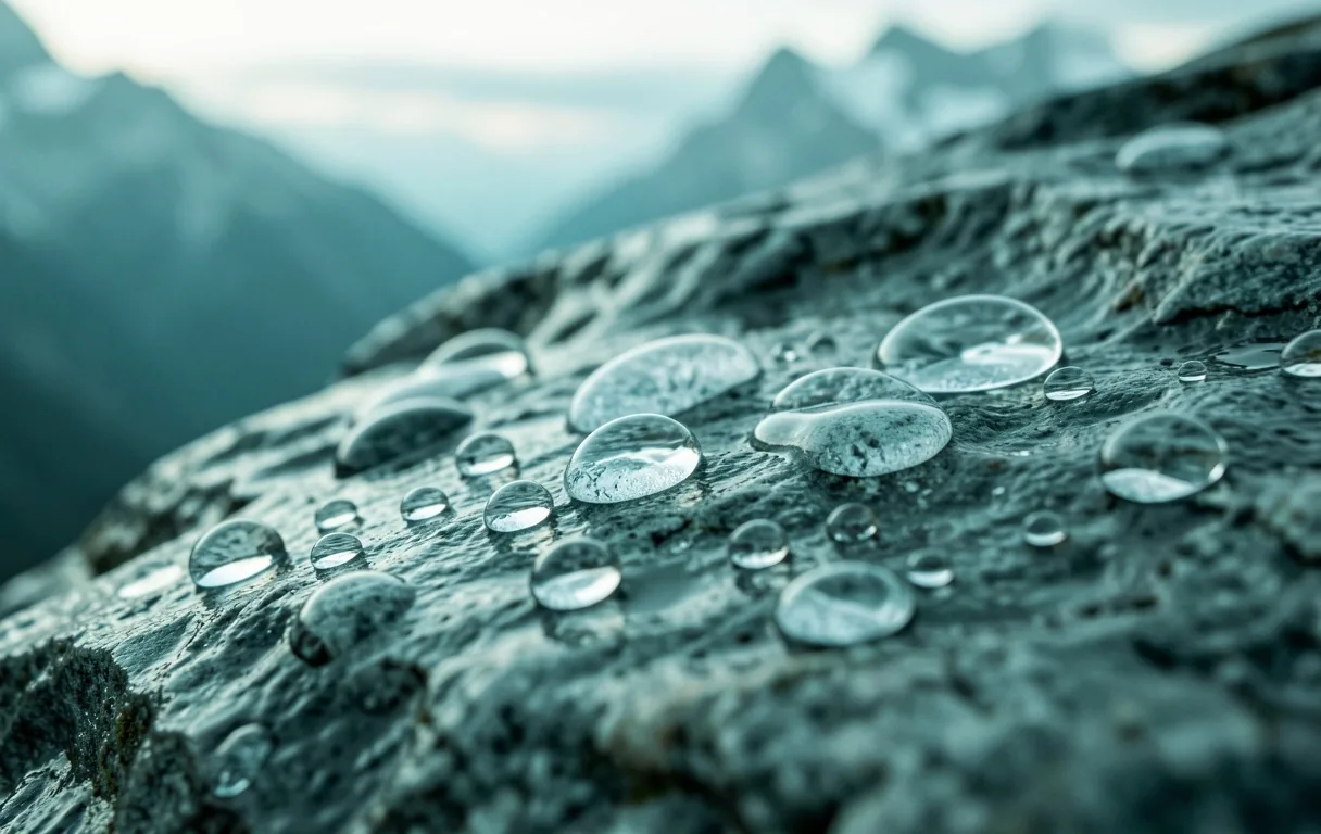 Alpine Stein- und Wasserstruktur
